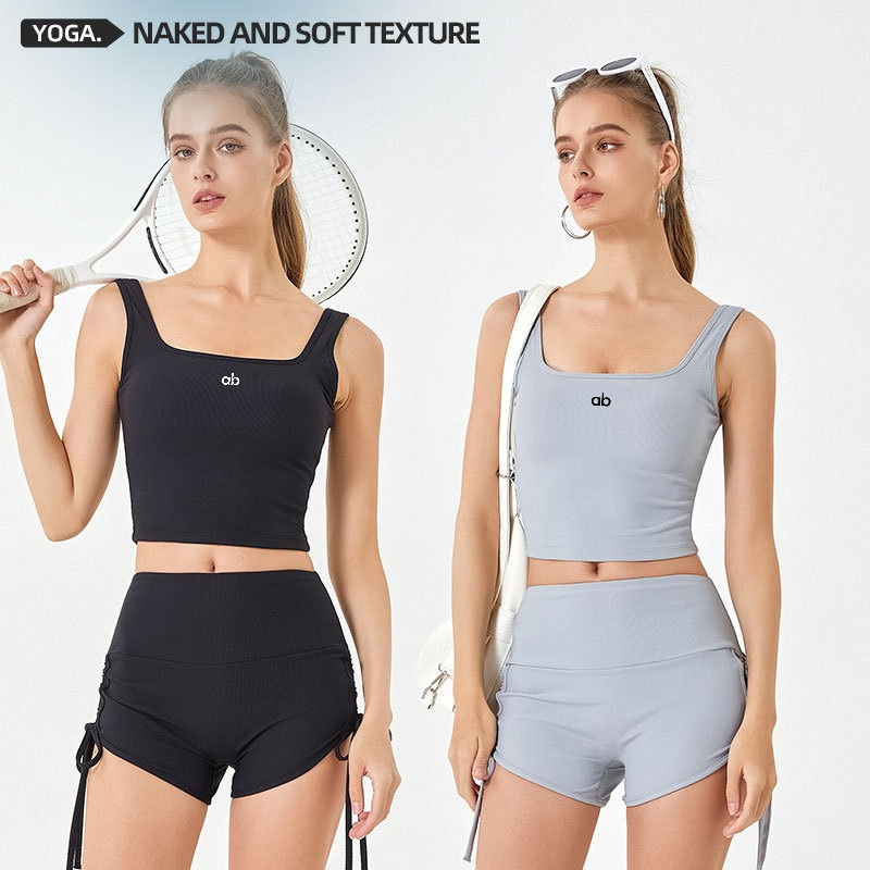 여성용 여름용 골지 요가 탱크탑 내장 패드 스트랩 충격 - Suspender Tank Top 리뷰 및 가격